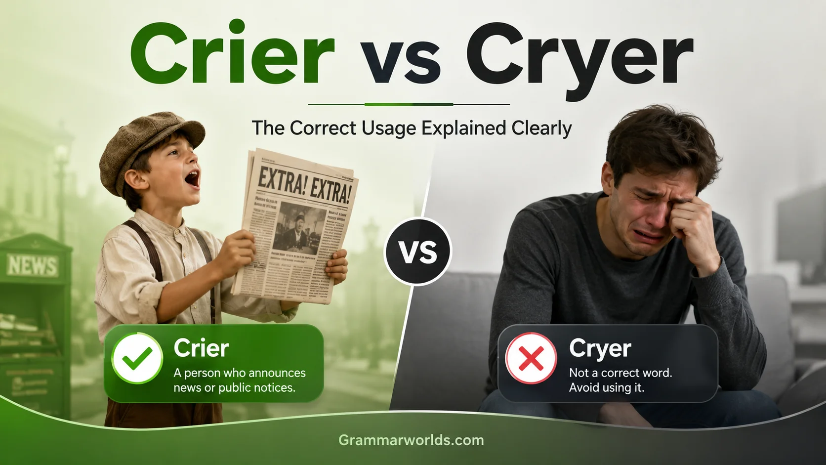 Crier vs Cryer