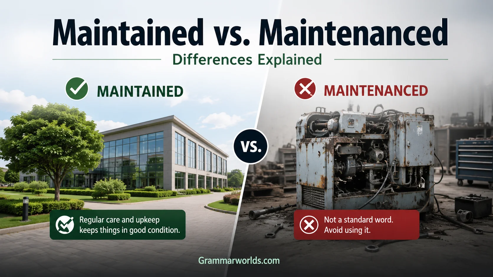 Maintained vs. Maintenanced