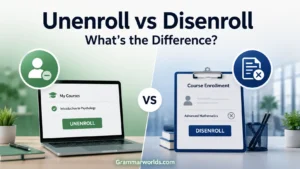 Unenroll vs Disenroll