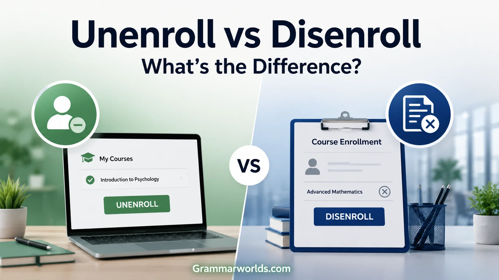 Unenroll vs Disenroll