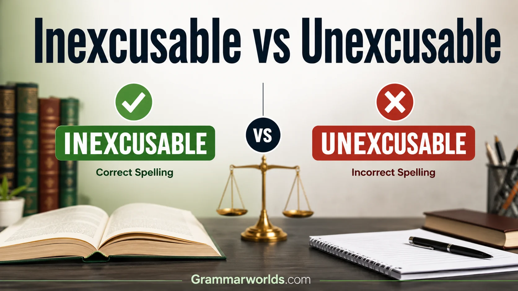 Inexcusable vs Unexcusable
