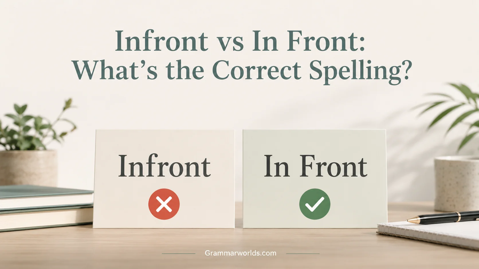 Infront vs In Front: What's the Correct Spelling?