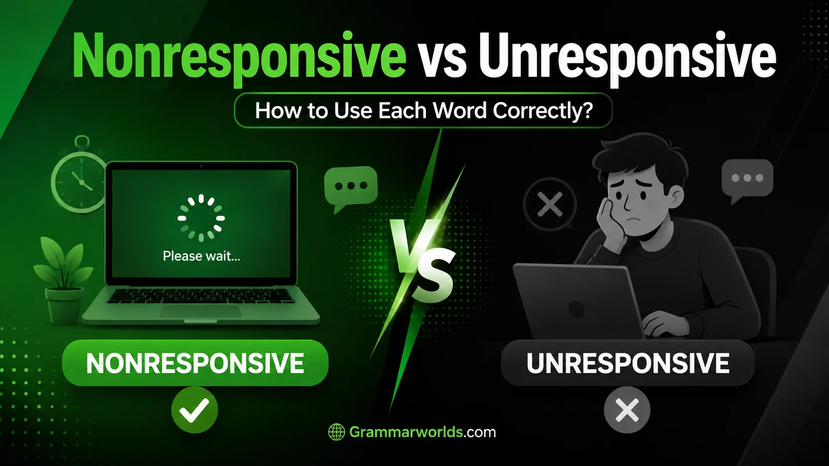 Nonresponsive vs Unresponsive